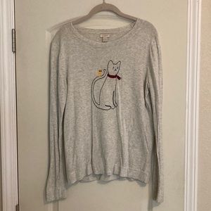 J. Crew 100% Cotton Cat Stitched Long Sleeve
